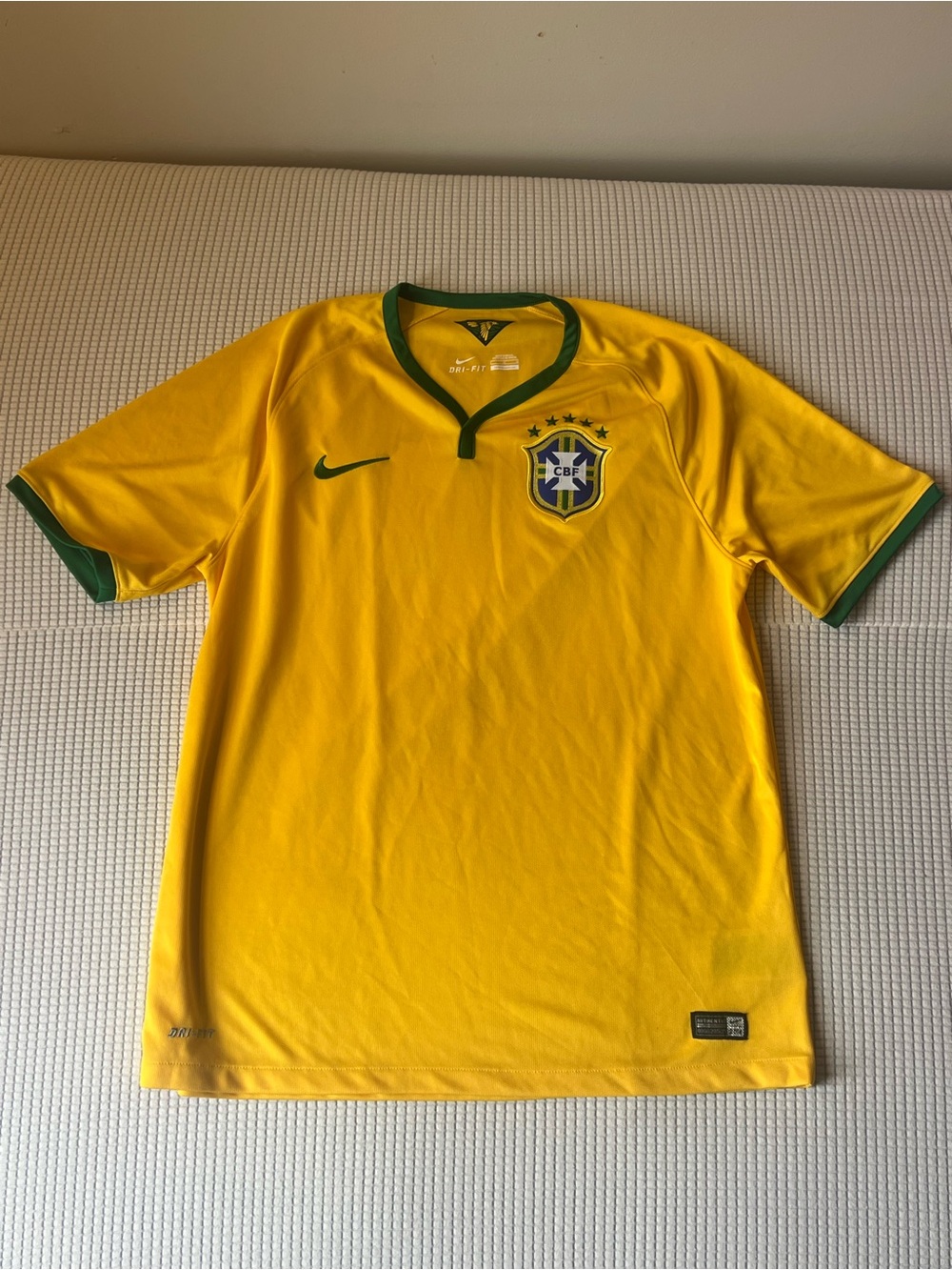Nike Brazil 2014 Soccer Jersey with Authenticity Patch